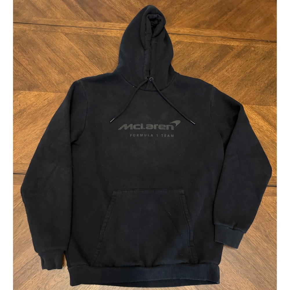 McLaren Formula 1 Team Hoodie Mens Large Black Graphic Pullover F1 Racing L
